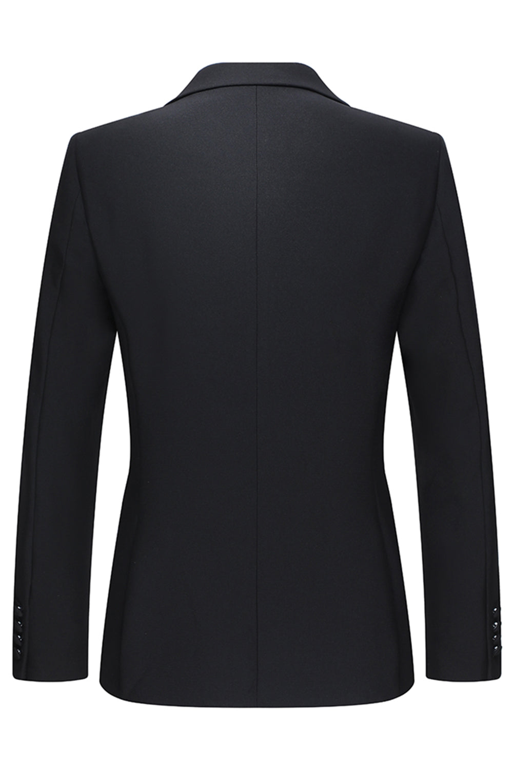Slim Fit Czarne 2-częściowe dwurzędowe męskie garnitury z klapami w szpic