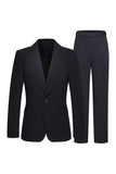 Peak Lapel 3-częściowe jednoguzikowe czarne męskie garnitury ślubne slim fit