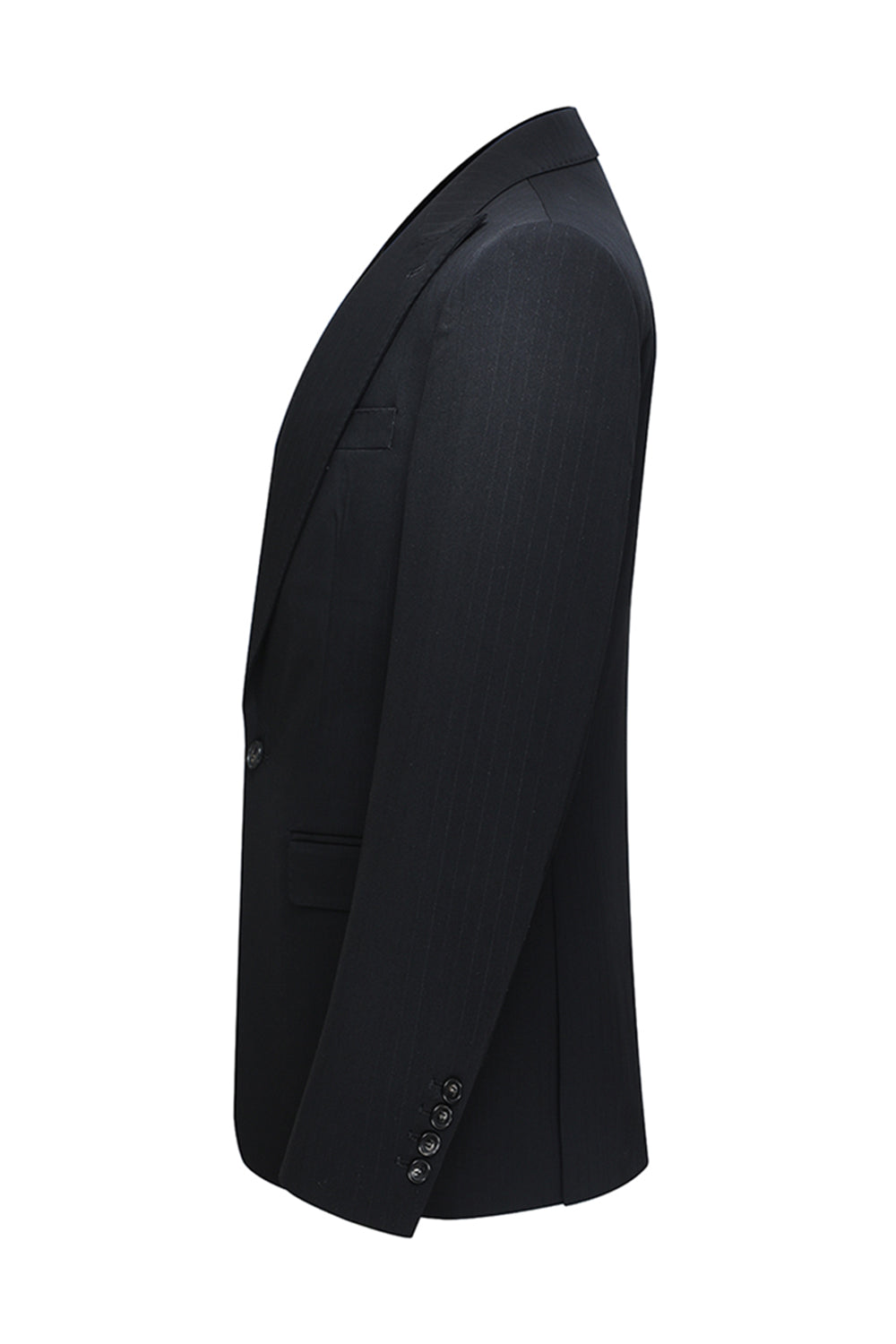 Peak Lapel 3-częściowe jednoguzikowe czarne męskie garnitury ślubne slim fit