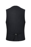 Peak Lapel 3-częściowe jednoguzikowe czarne męskie garnitury ślubne slim fit
