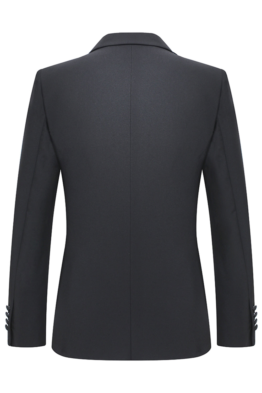 Slim Fit Peak Lapel 2-częściowe czarne garnitury męskie