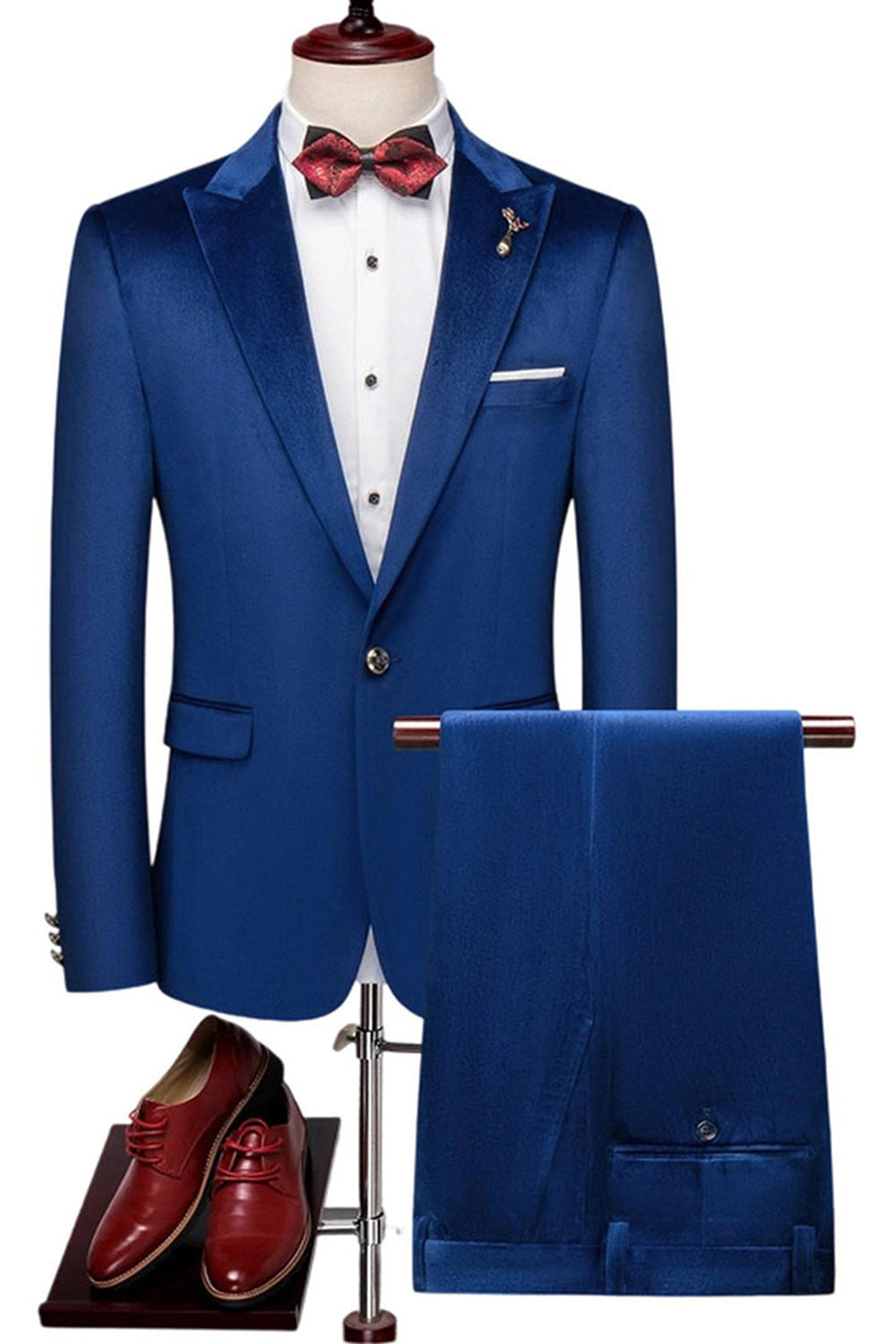 Blue Peak Lapel 2-częściowe garnitury balowe slim fit