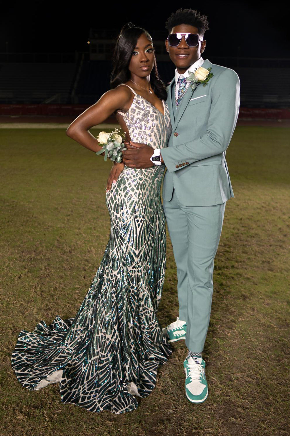 Klapa Z Wycięciem Zielona Garnitur 3 Częściowy Męski