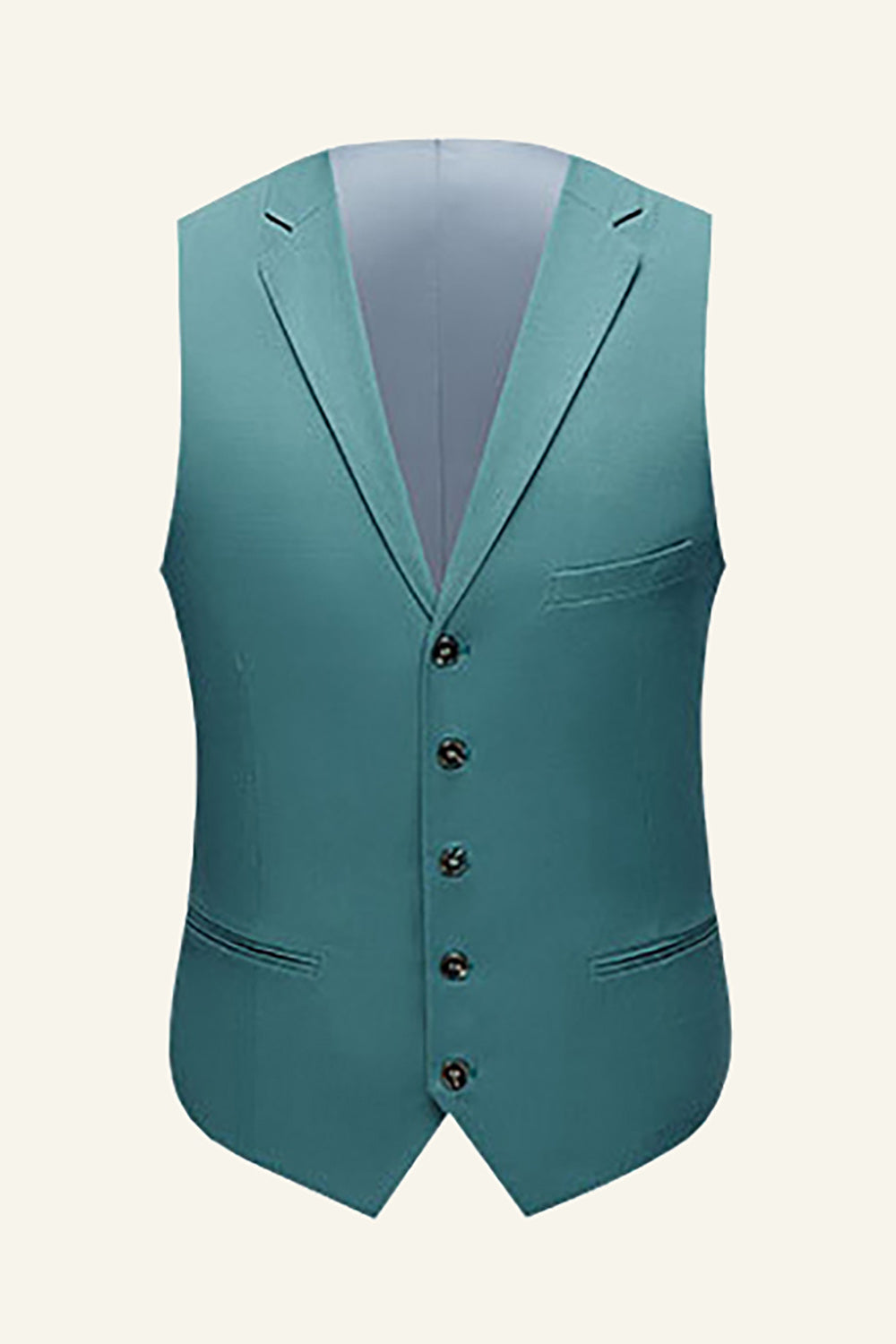 Klapa Z Wycięciem Zielona Garnitur 3 Częściowy Męski