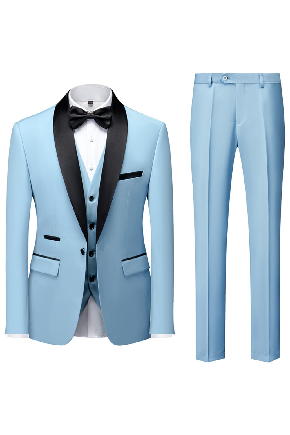 szal klapy 3-częściowe męskie garnitury slim fit