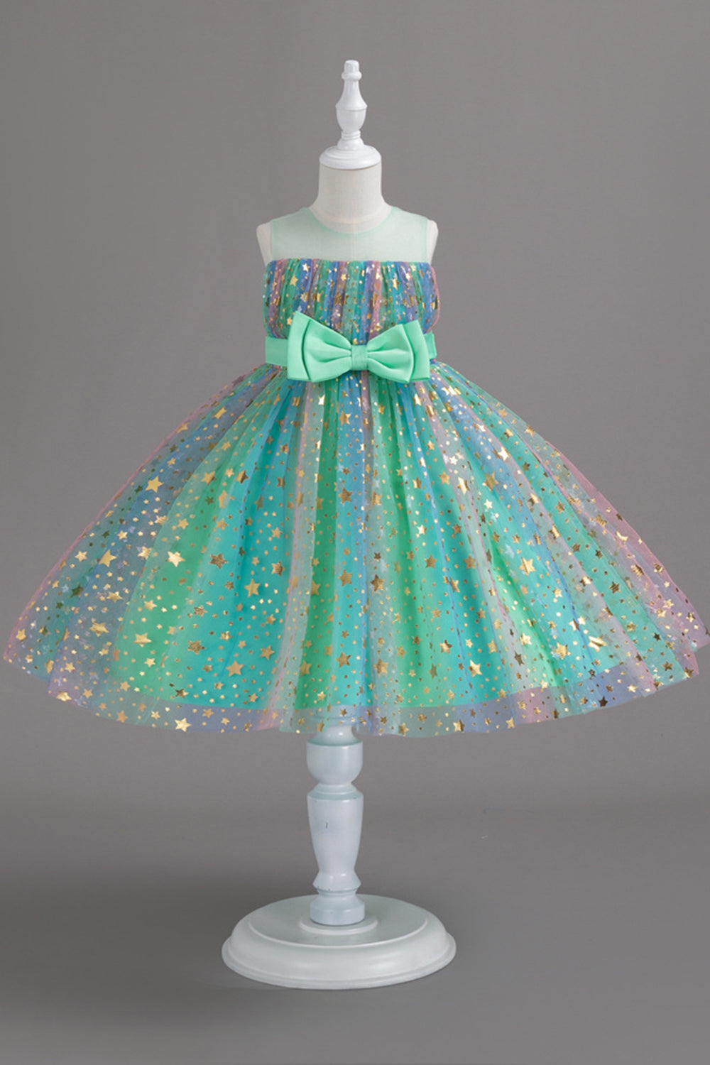 Dekolt Okrągły Rumieniec Sukienki Wizytowe Dla Dziewczynek