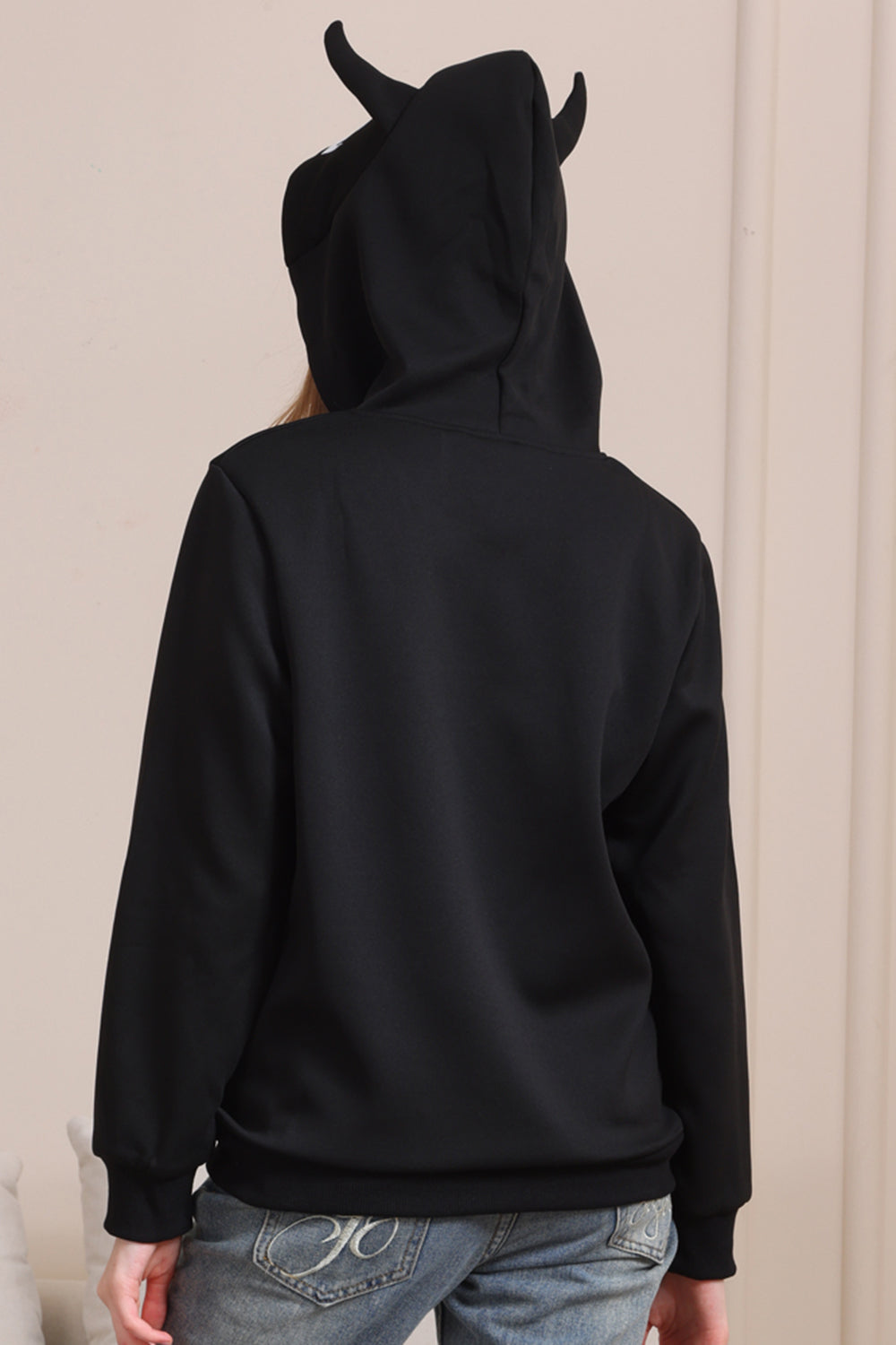 Czarna Rodzinna Bluza Z Kapturem Na Halloween