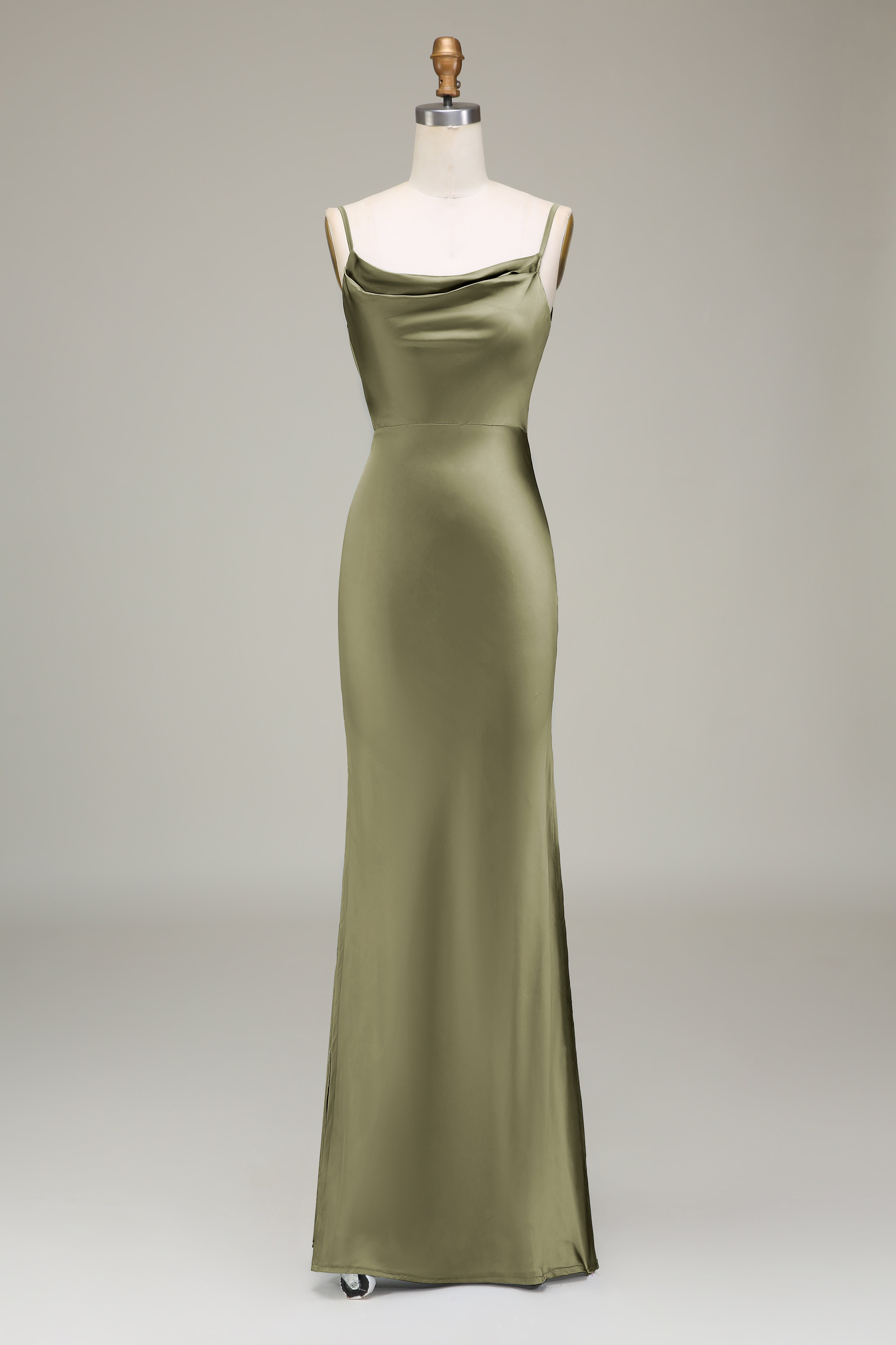 Kwiat Pustyni Cienkich Ramiączkach Satynowa Długa Sukienki Dla Druhny