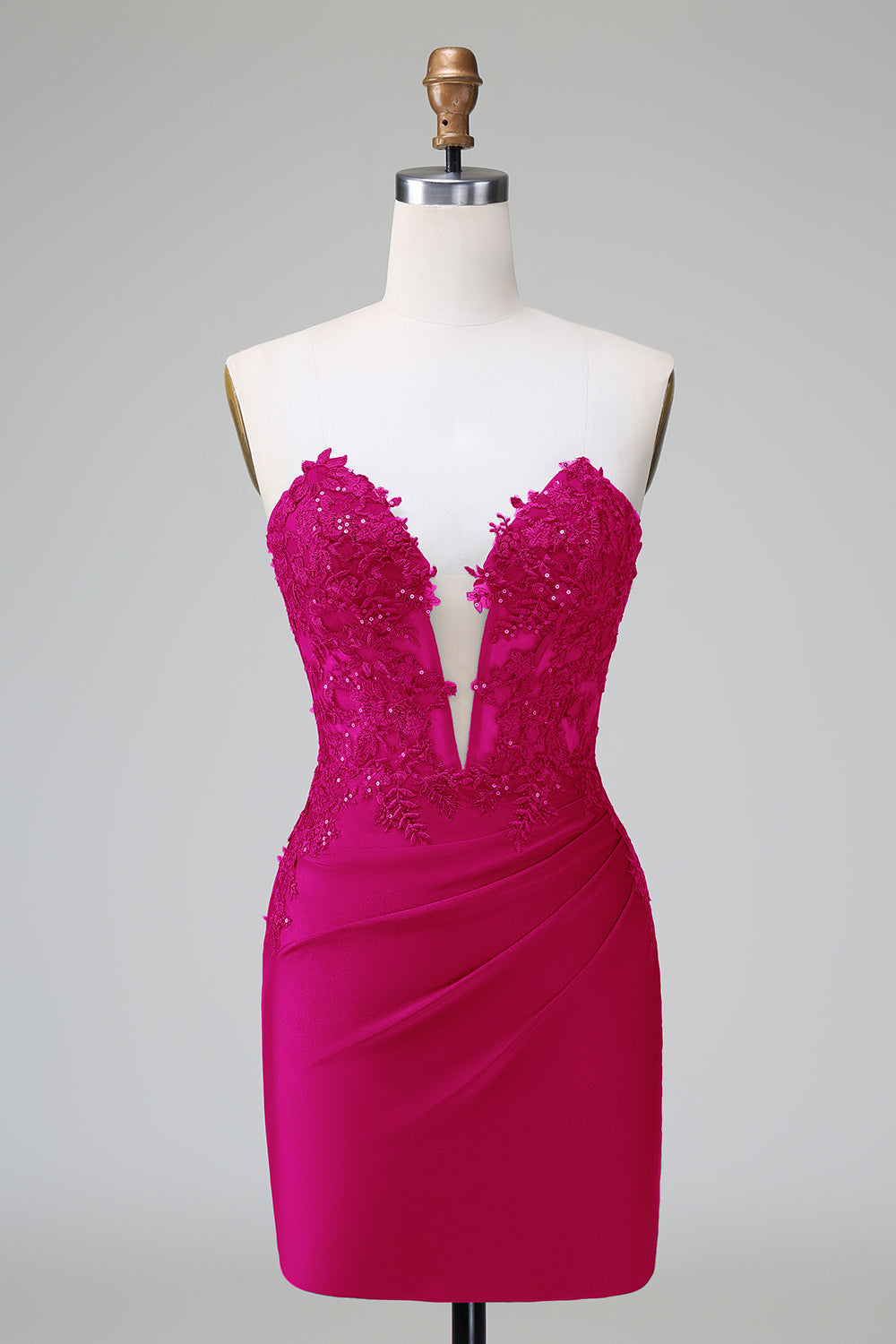 Błyszcząca Ciemnozielona Dekolt W Kształcie Serca Sukienki Koktajlowe Z Gorsetem