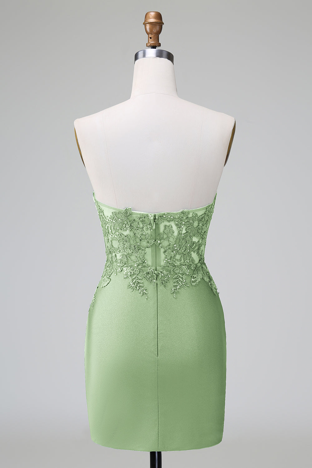 Błyszcząca Ciemnozielona Dekolt W Kształcie Serca Sukienki Koktajlowe Z Gorsetem