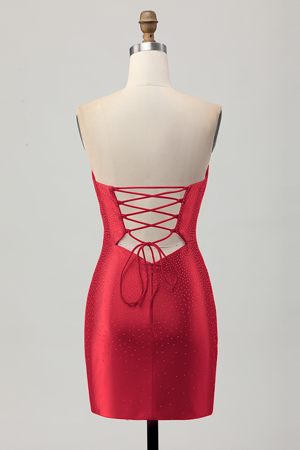 Czerwony sukienka bodycon z wycięciami na ramiączkach