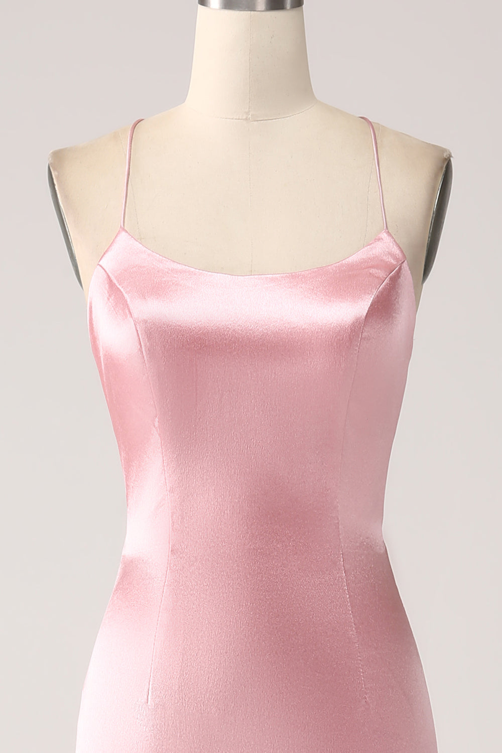 Rumieniec Cienkich Ramiączkach Satynowe Syrenka Długa Sukienka Na Wesele