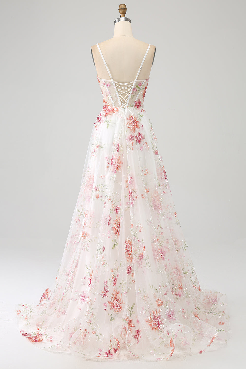 Błyszcząca Czarna Gorsetowa Litery A Długa Sukienka Na Studniówkę z Haftem