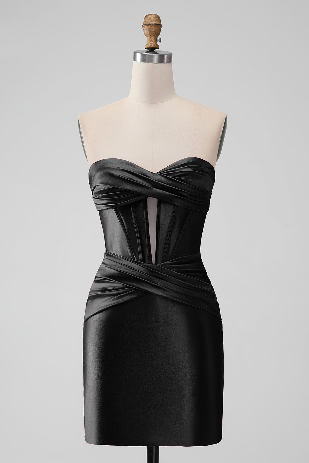 Stylowa Fuksja Ołówkowe Kochanie Satynowy Gorset Sukienki Koktajlowe