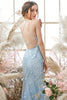 Załaduj obraz do przeglądarki galerii, Niebieska Syrenka Długie Sukienka Na Studniówke
