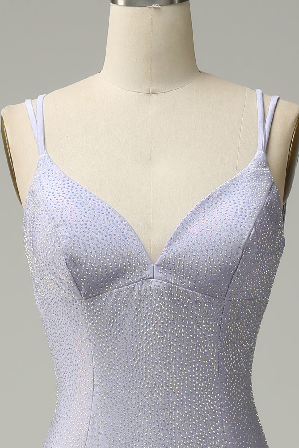 Syrena Cienkich Ramiączkach Liliowa Długa Sukienki Na Studniówke Bez Pleców