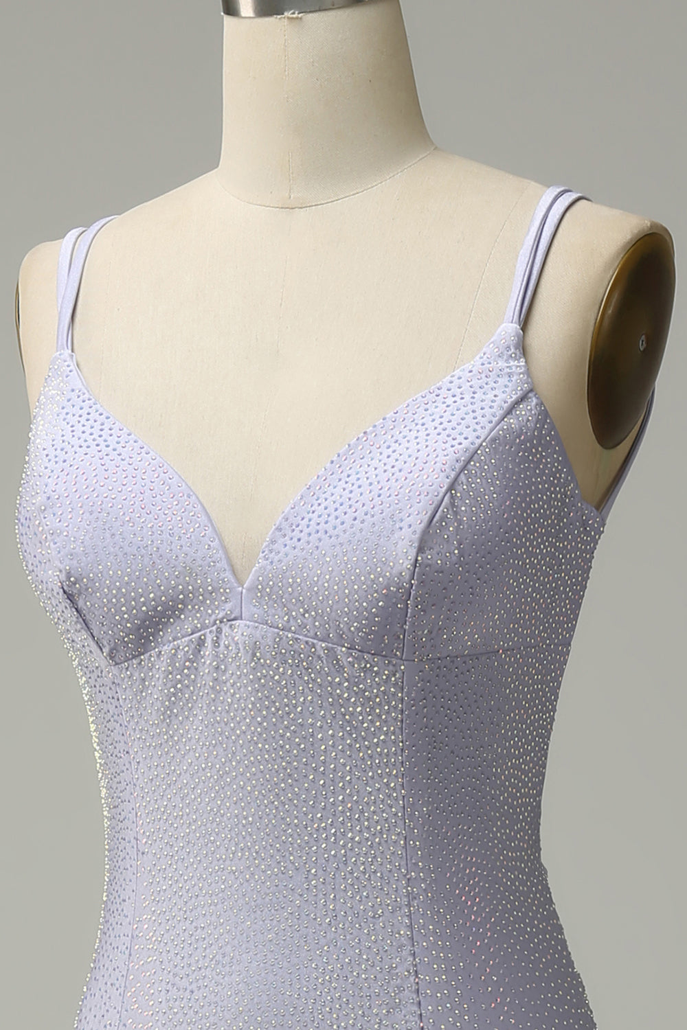 Syrena Cienkich Ramiączkach Liliowa Długa Sukienki Na Studniówke Bez Pleców