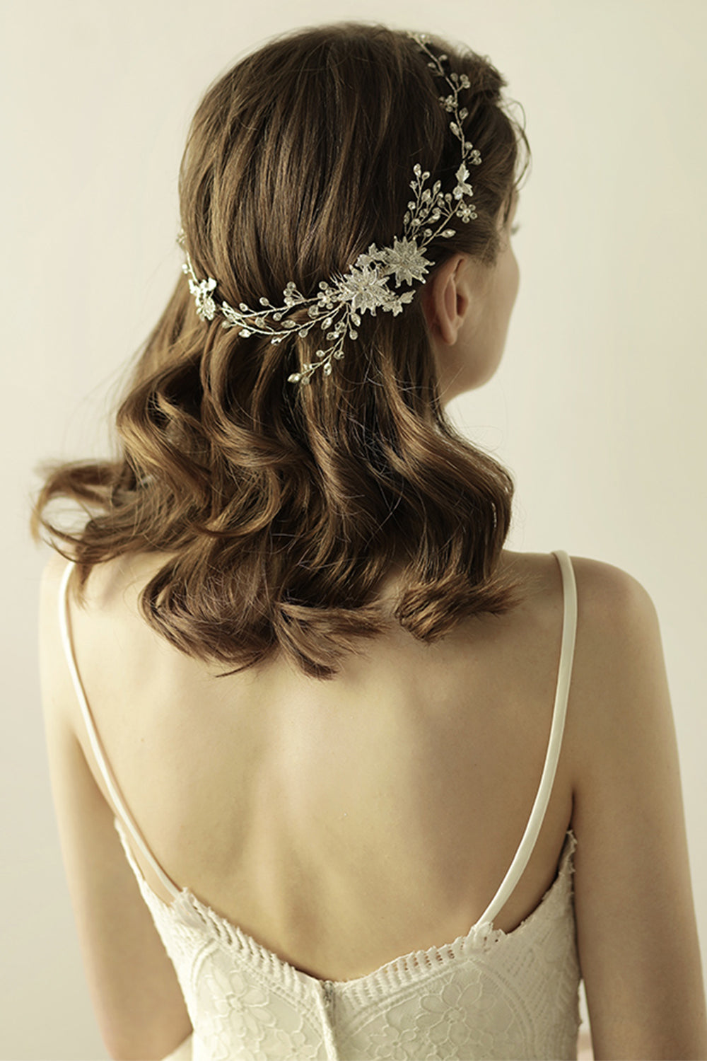 Rhinestone Kwiat Tiara Ślubna