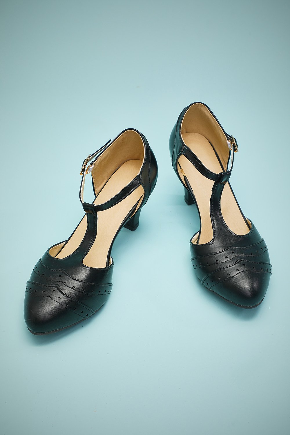 Czarne Skórzane Szpilki