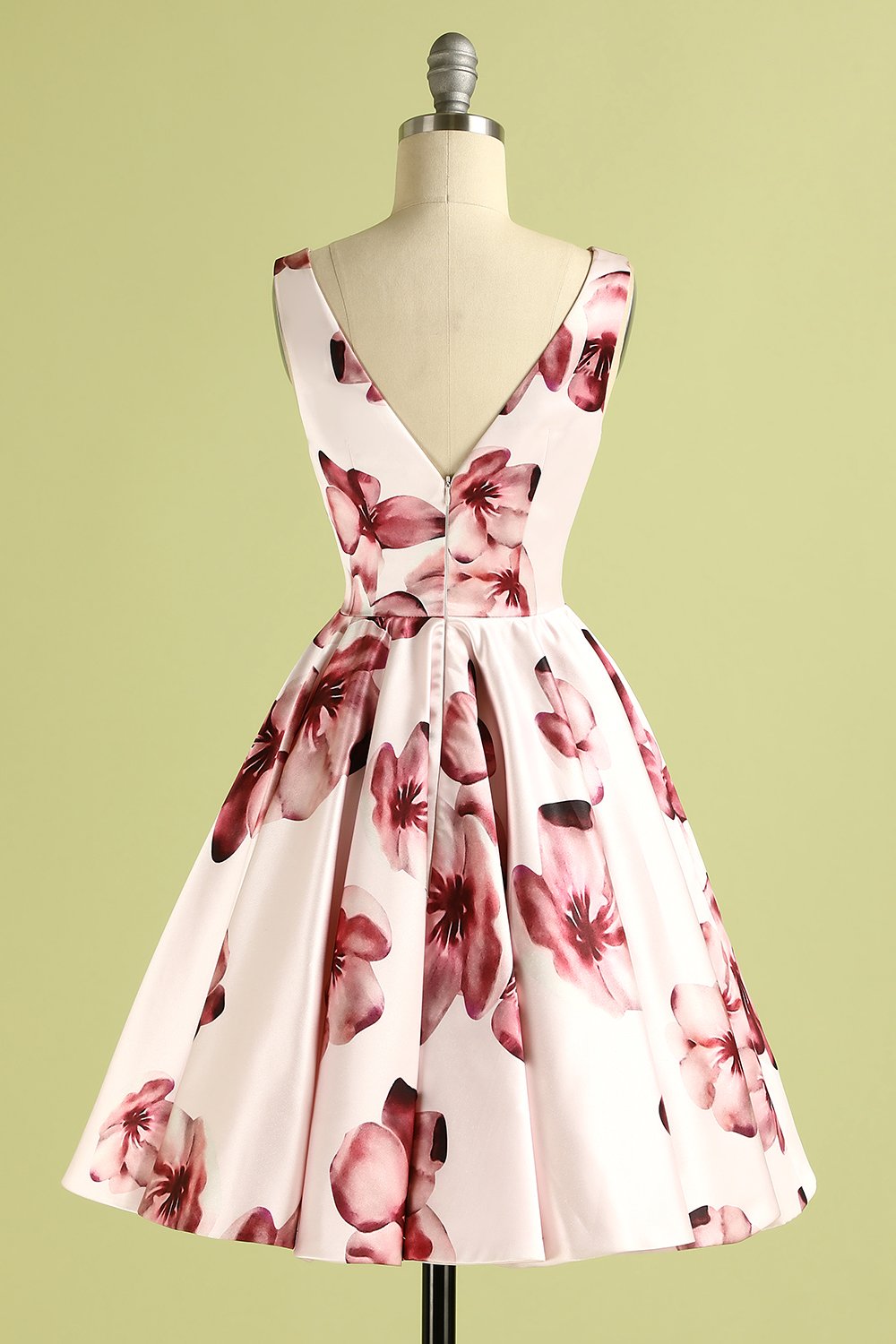 Różowa Kwiecista Suknia Balowa