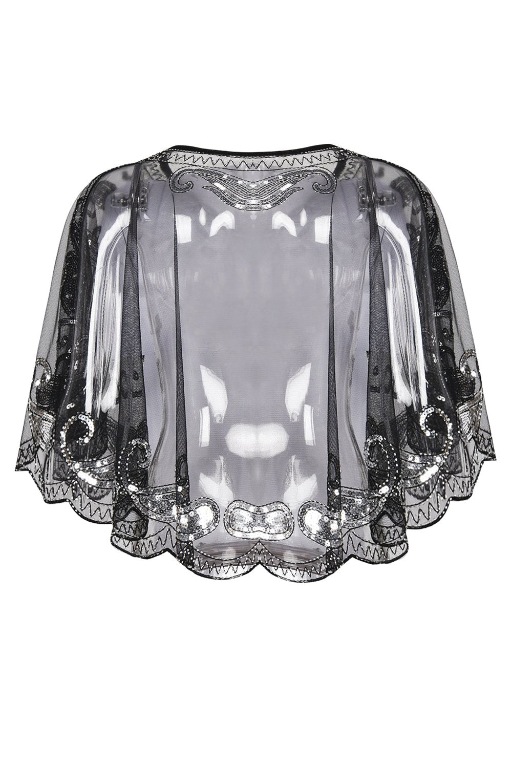 Brokatowa Peleryna z Cekinami w stylu lat 20-tych