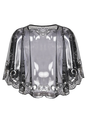 Brokatowa Peleryna z Cekinami w stylu lat 20-tych