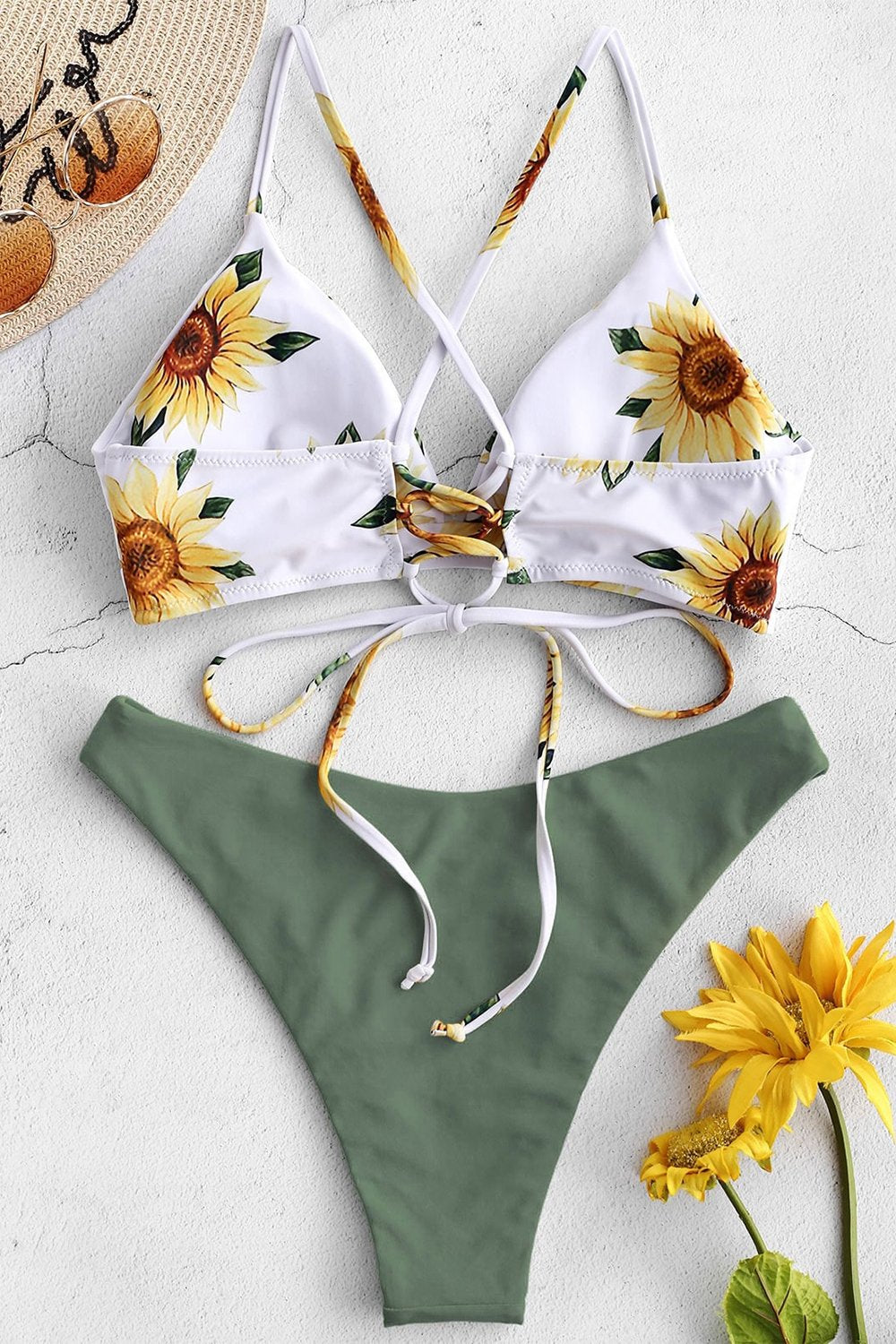 Kwiatowe nadrukowane letnie bikini
