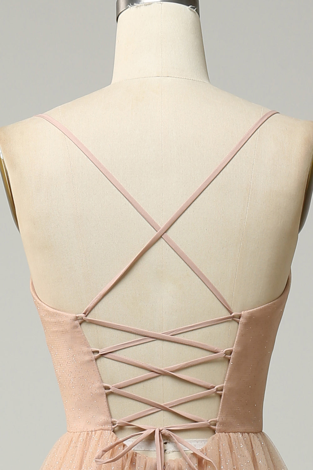 Szampana Cienkich Ramiączkach Sukienka Dla Swiadkowej w Kształcie Litery A