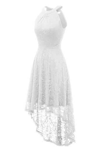 Biała sukienka Koronkowe Asymetryczne