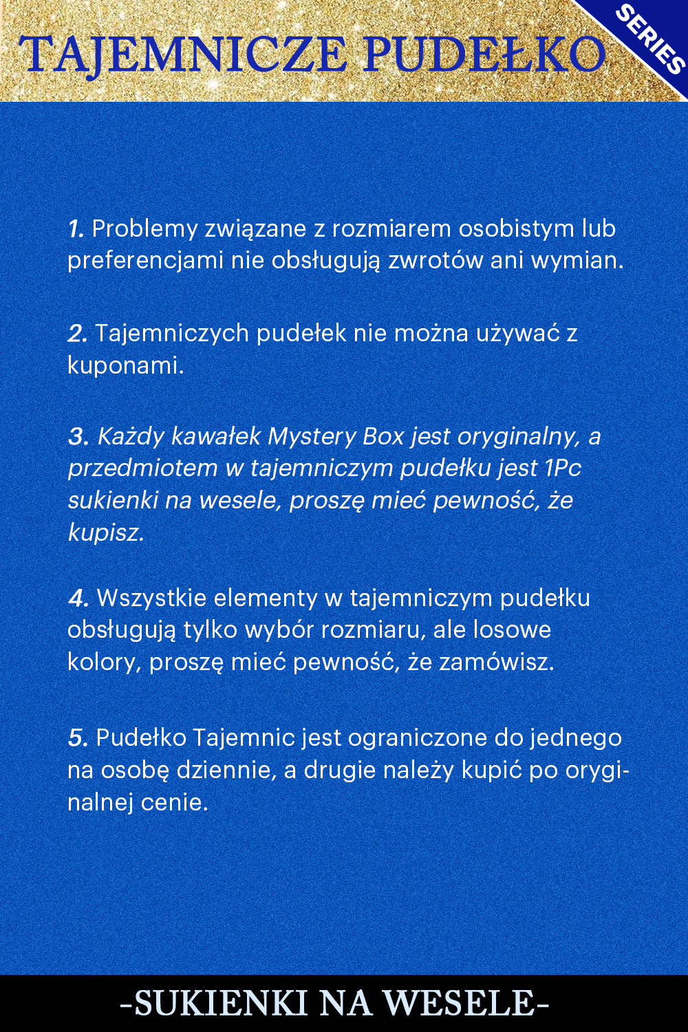 ZAPAKA TAJEMNICZE PUDEŁKO z 1Pc Sukienki Na Wesele