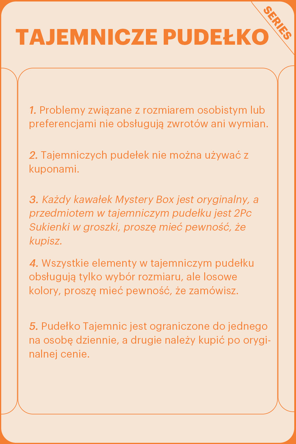ZAPAKA TAJEMNICZE PUDEŁKO z 2Pc Sukienek w Groszki