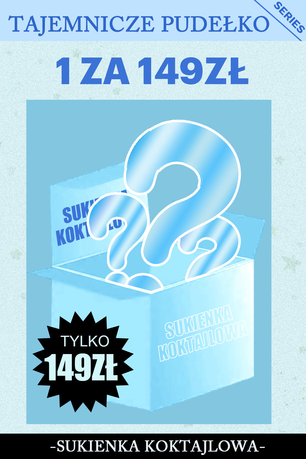 ZAPAKA TAJEMNICZE PUDEŁKO z 1Pc Sukienka Koktajlowa