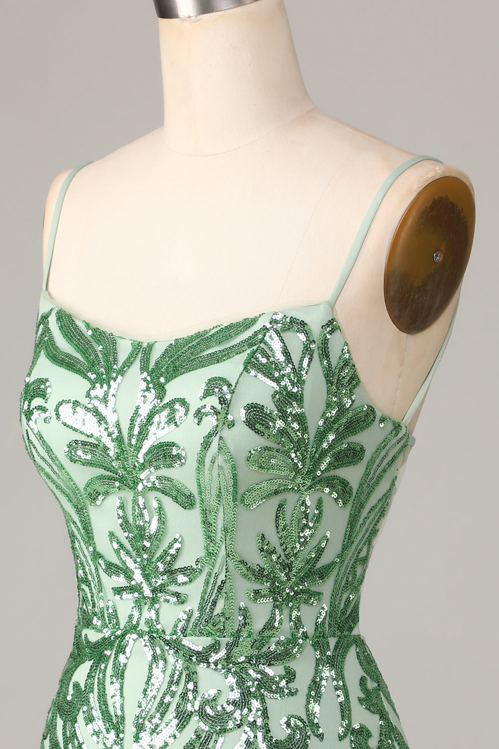 Cienkich Ramiączkach Zielona Sukienki Ołówkowe z Cekinami