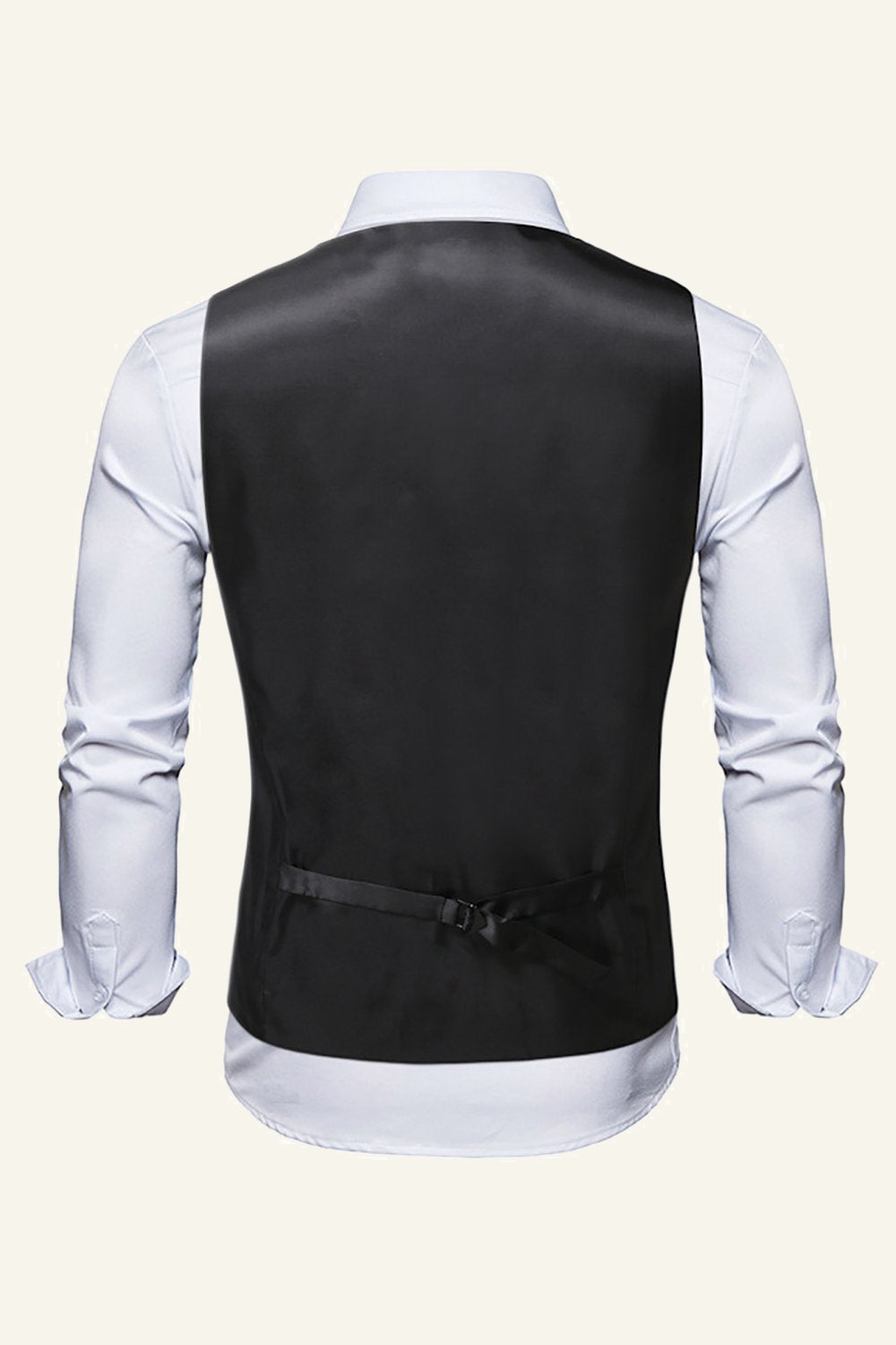 Jednorzędowa Kamizelka Męska Z Nadrukiem Slim Fit