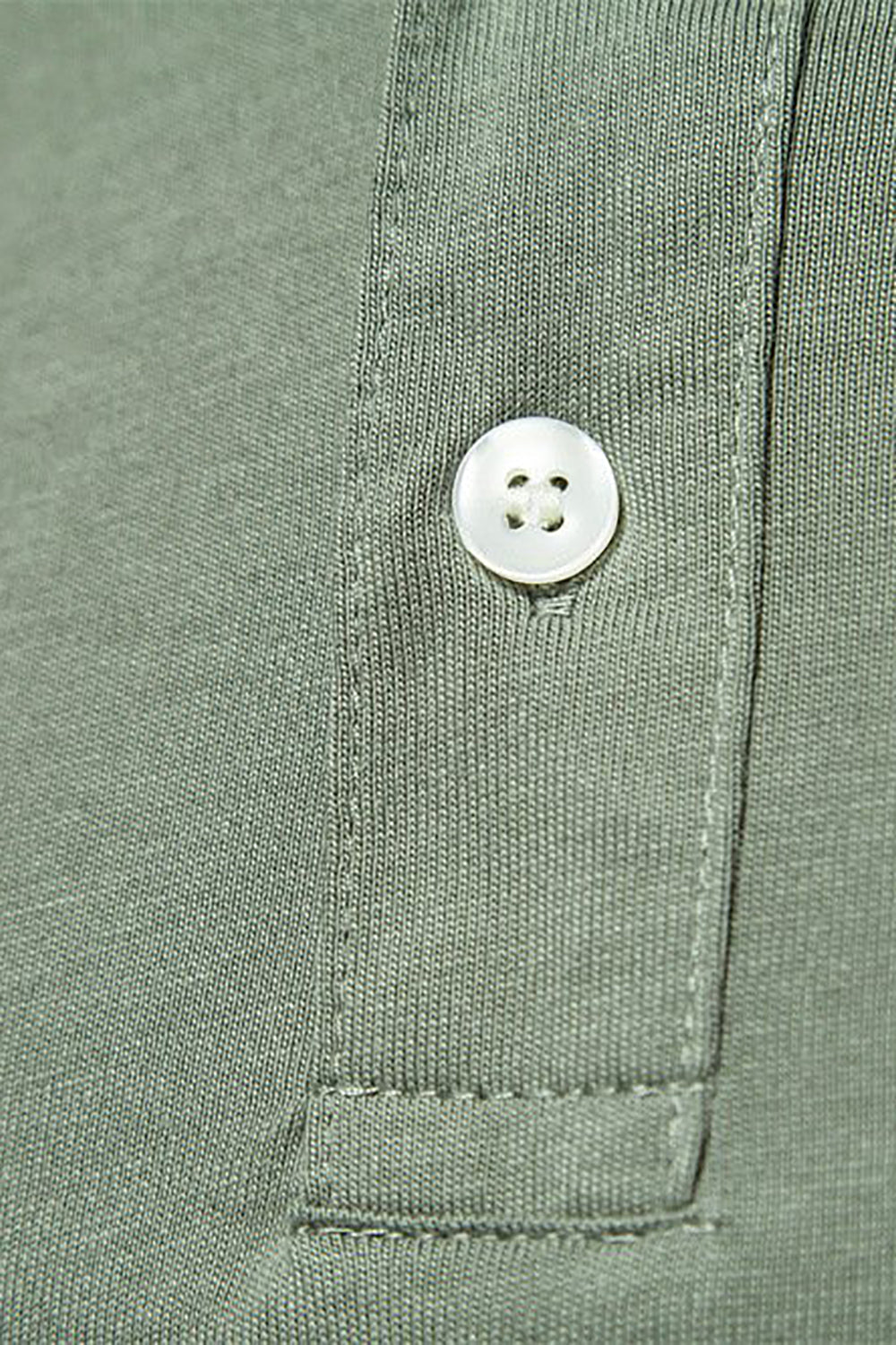 Klasyczna Szaro-zielona Męska Koszulka Polo Regular Fit Z Kołnierzykiem