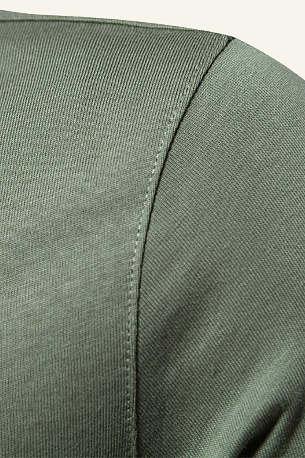 Klasyczna Szaro-zielona Męska Koszulka Polo Regular Fit Z Kołnierzykiem