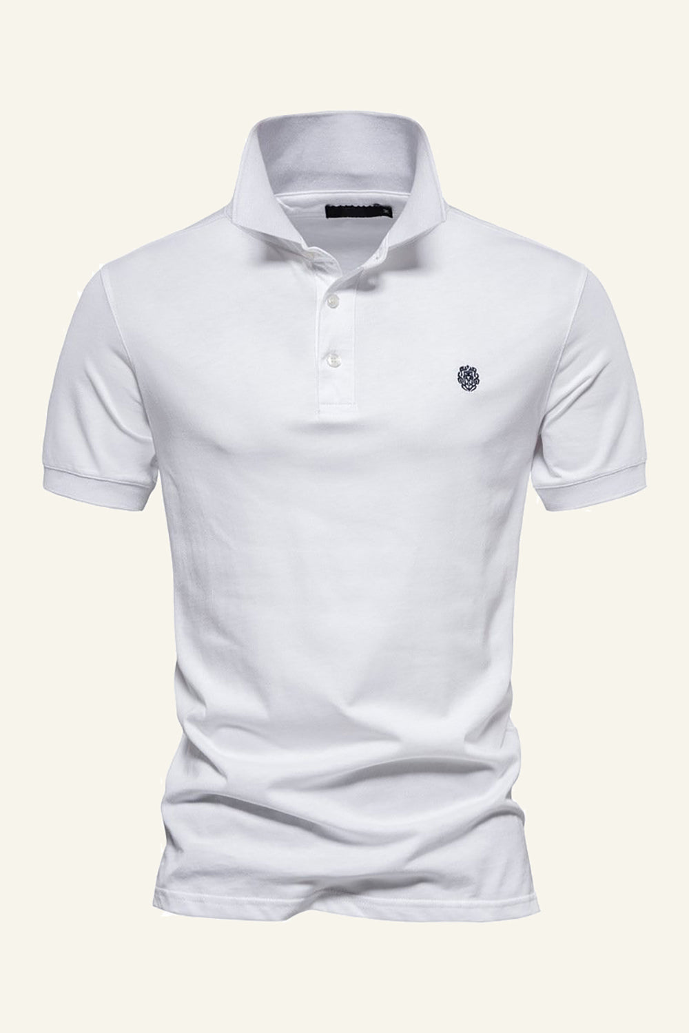 Klasyczna Szaro-zielona Męska Koszulka Polo Regular Fit Z Kołnierzykiem
