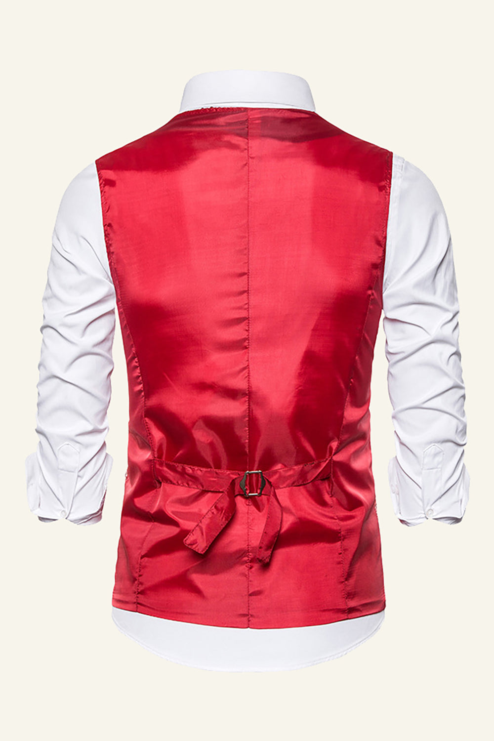 Błyszcząca Złota Kamizelka Męska Z Klapami Z Muszką