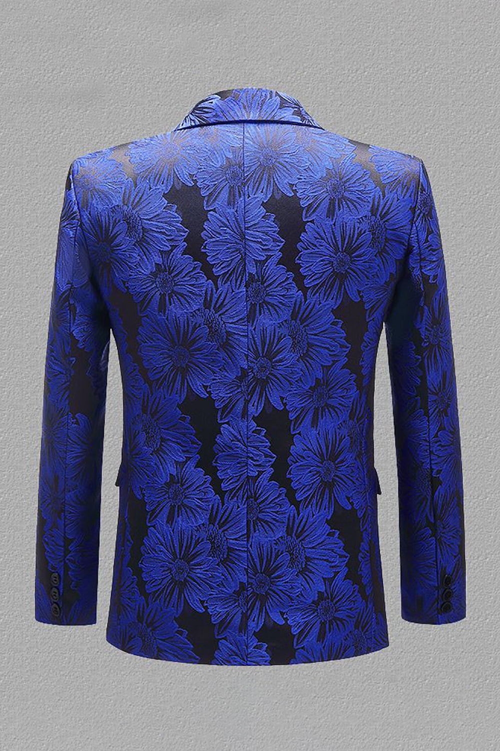 Szara Jednorzędowy Klapa Szczytowa Marynarka Męska