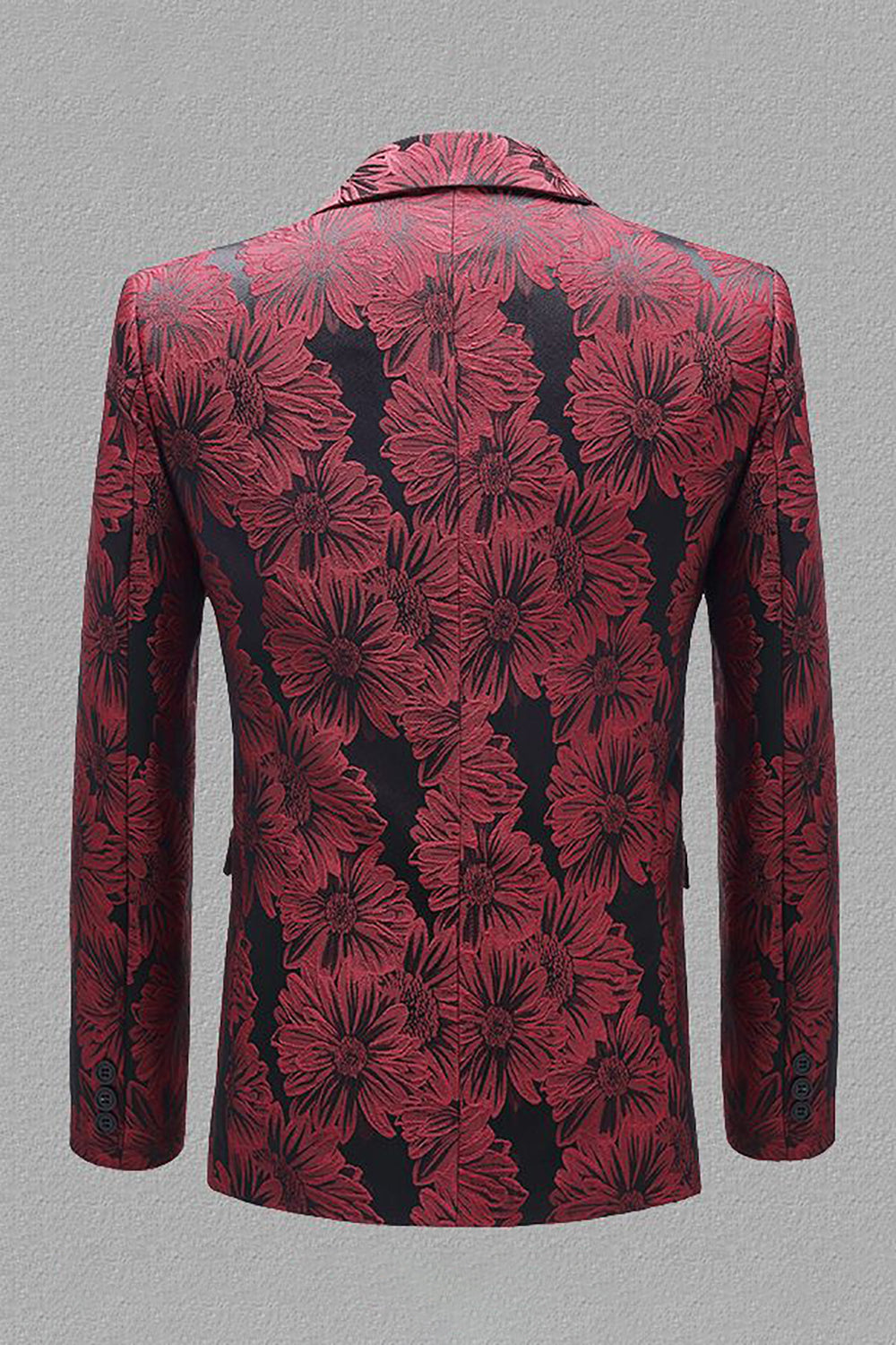 Szara Jednorzędowy Klapa Szczytowa Marynarka Męska