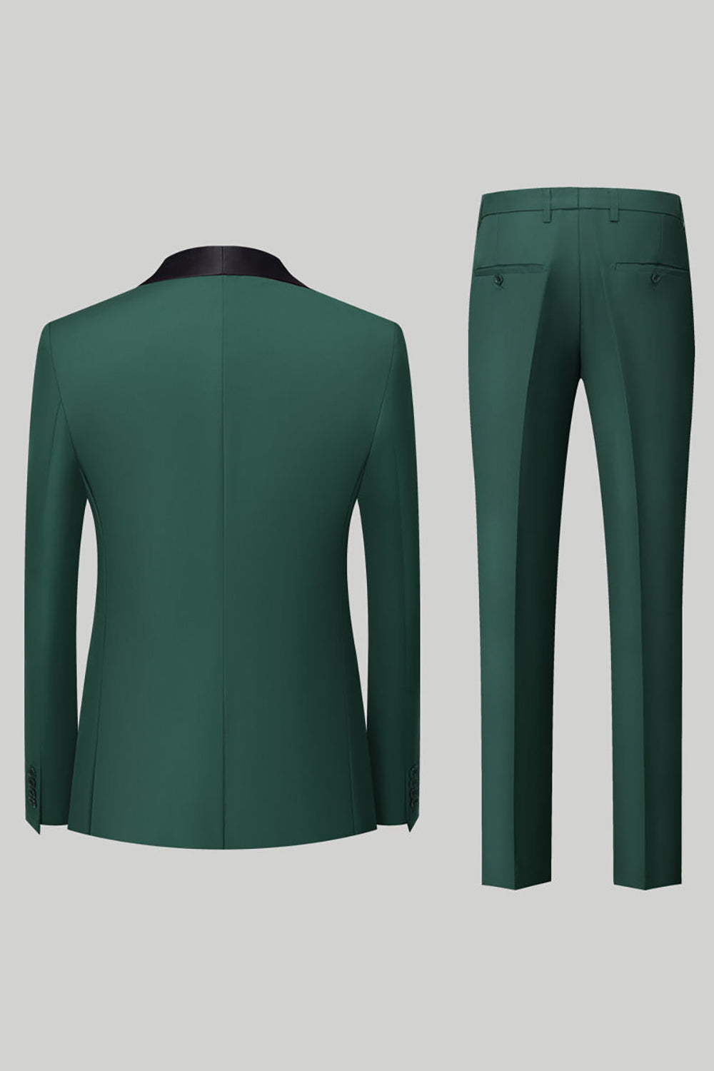 Czarne 3-częściowe szalowe klapy męskie garnitury