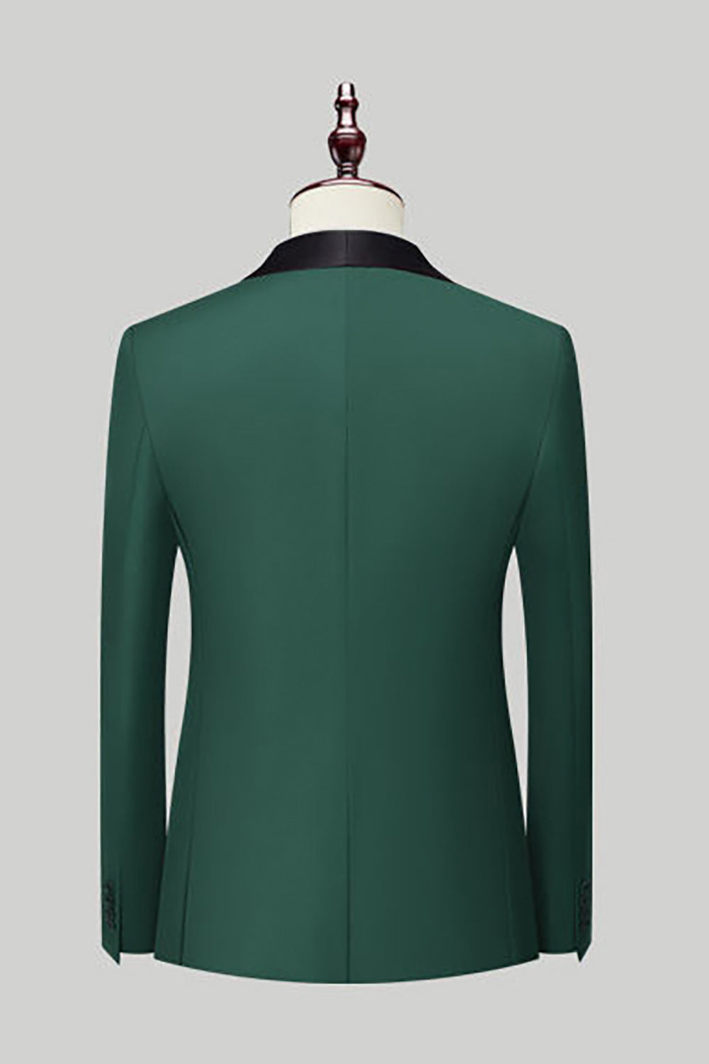 Czarne 3-częściowe szalowe klapy męskie garnitury