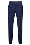 Granatowe 3 sztuki Slim Fit Casual Smokingowe garnitury