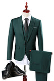 Granatowe 3 sztuki Slim Fit Casual Smokingowe garnitury