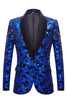 Załaduj obraz do przeglądarki galerii, Royal Blue Sequins Męskie 2-częściowe garnitury