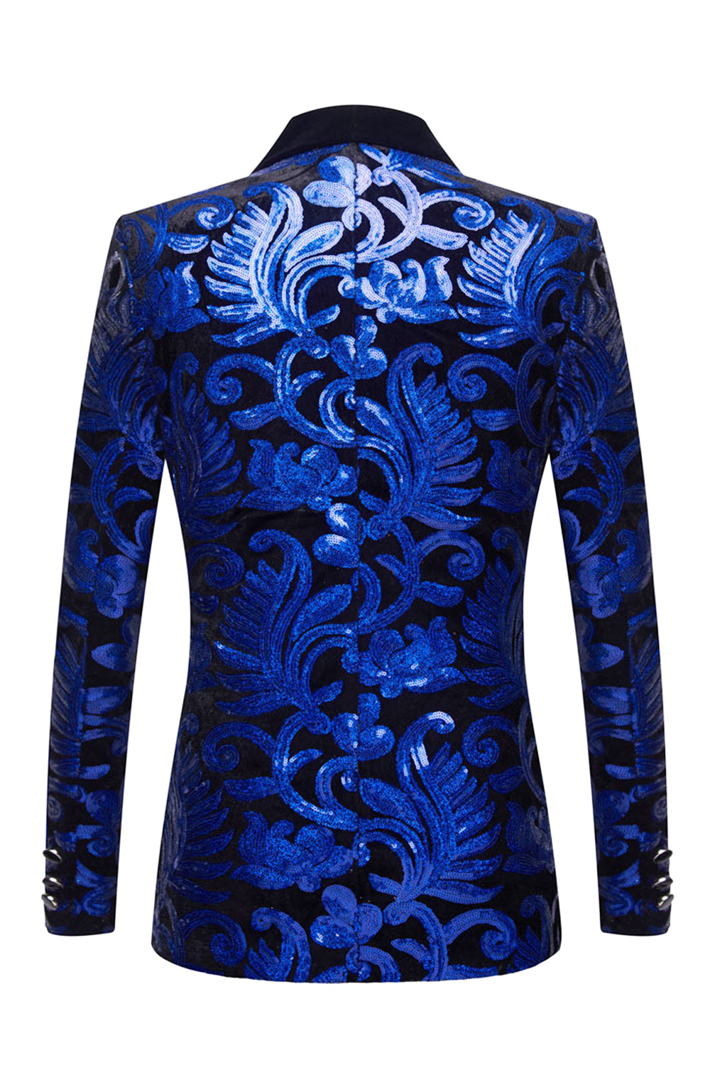Czerwone cekiny Floral Pattern Męskie garnitury 2 sztuki