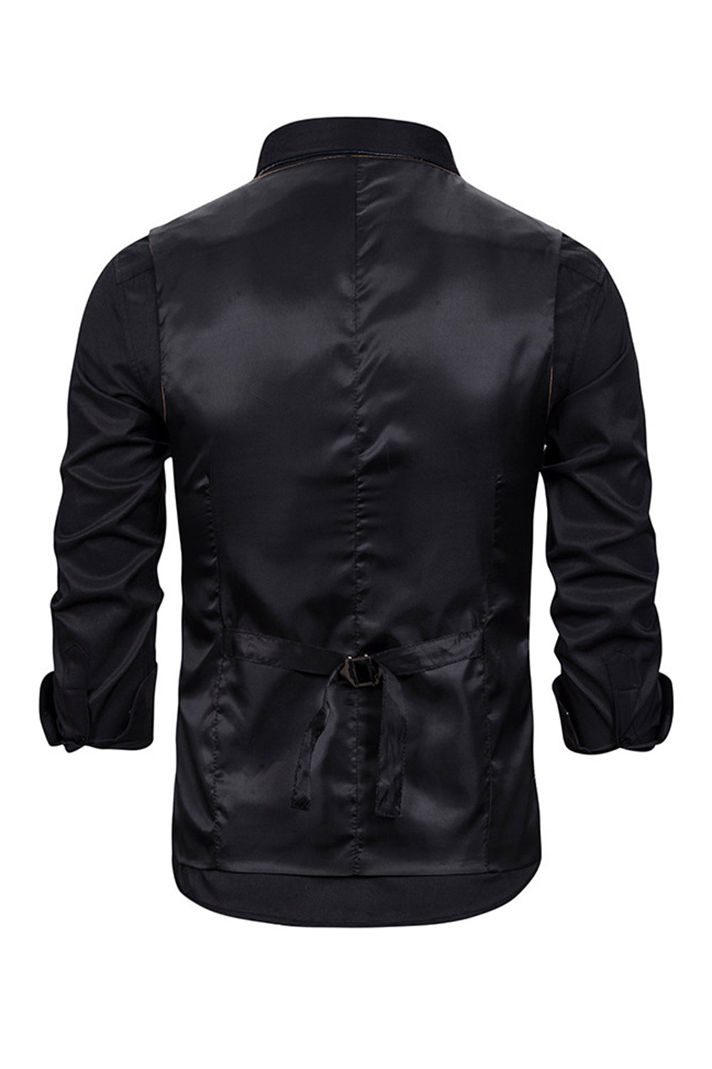 V Neck Single Breasted Męska Szara Kamizelka Casual