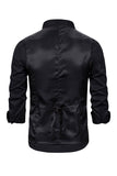 V Neck Single Breasted Męska Szara Kamizelka Casual