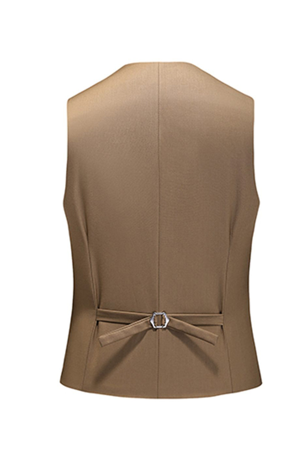 Khaki Double Breasted Notched Lapel 3-częściowe garnitury męskie