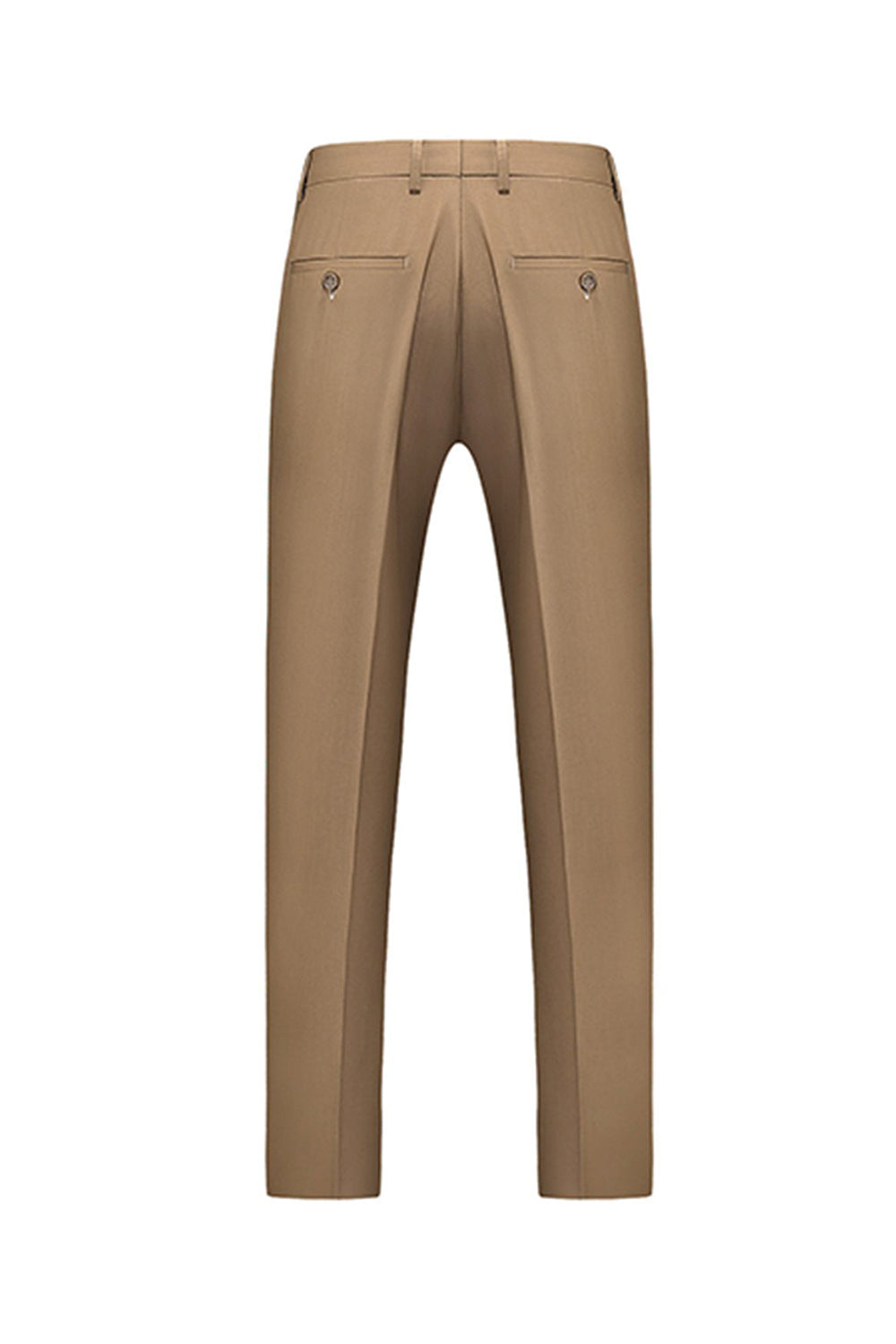 Khaki Double Breasted Notched Lapel 3-częściowe garnitury męskie